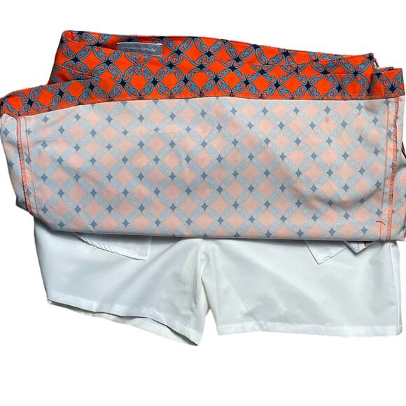 Cutter & Buck Dritec Orange & Blue Geometric Print Golf Skort Size 8 - Picture 4 of 8